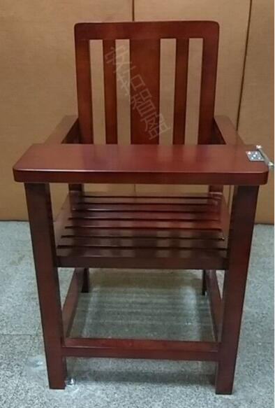 ATZY-M-08型小锁（橡木）审讯椅(图1)