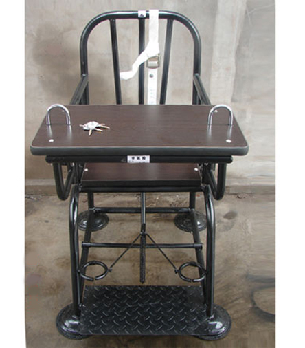 ATZY-ZH型棕黑色钥匙型审讯椅(图2)