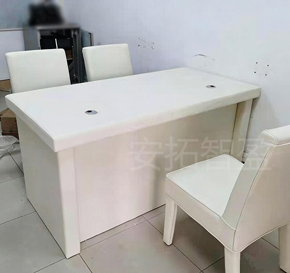 ATZY-SXZ-R17型全软包审讯桌(图1)